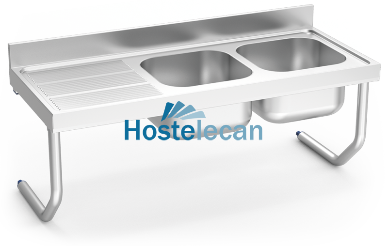 P054634.png Fregadero colg.c/palomillas 2C,EI 1400x600x250 mm.