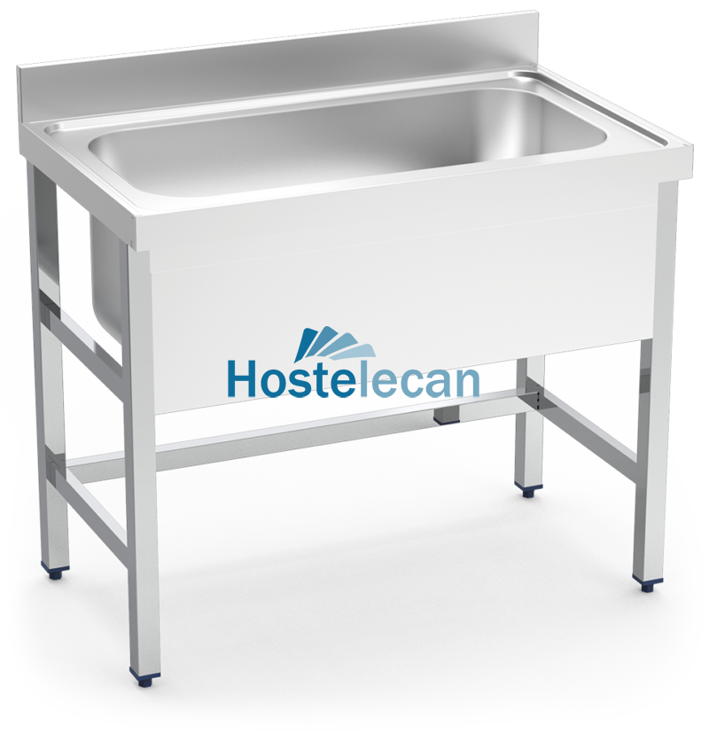 Fregadero con soporte 1C 1000x600x850 mm.