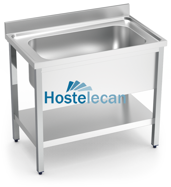 Fregadero c/soporte c/entre.1C 1200x600x850 mm.