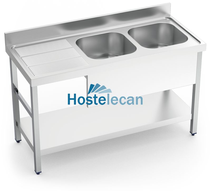 P055048.png Fregadero c/soporte c/entre.2C,EI 1400x600x850 mm.