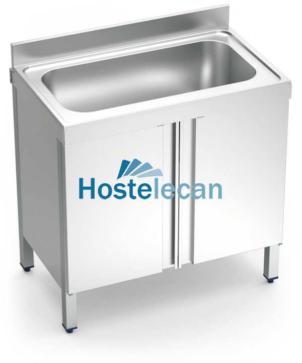 Fregadero c/ptas.abatibles 1C 1200x600x850 mm.