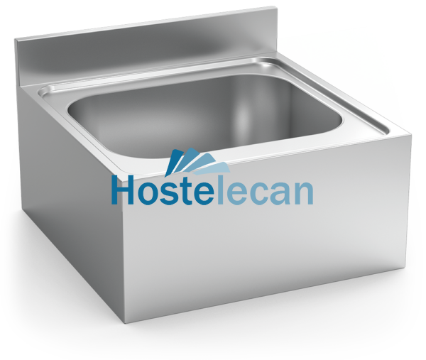 Fregadero colg.c/faldón 1C 700x700x300 mm.