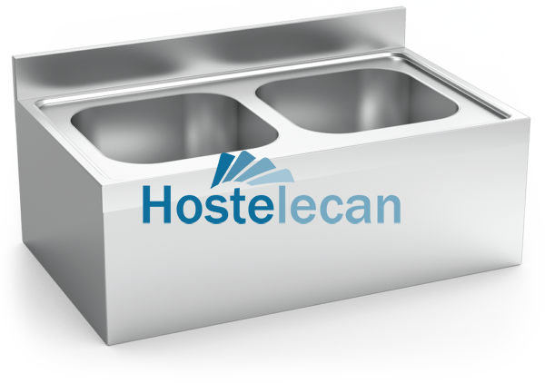 Fregadero colg.c/faldón 2C 1000x700x355 mm.