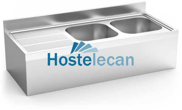 Fregadero colg.c/faldón 2C,EI 1600x700x250 mm.