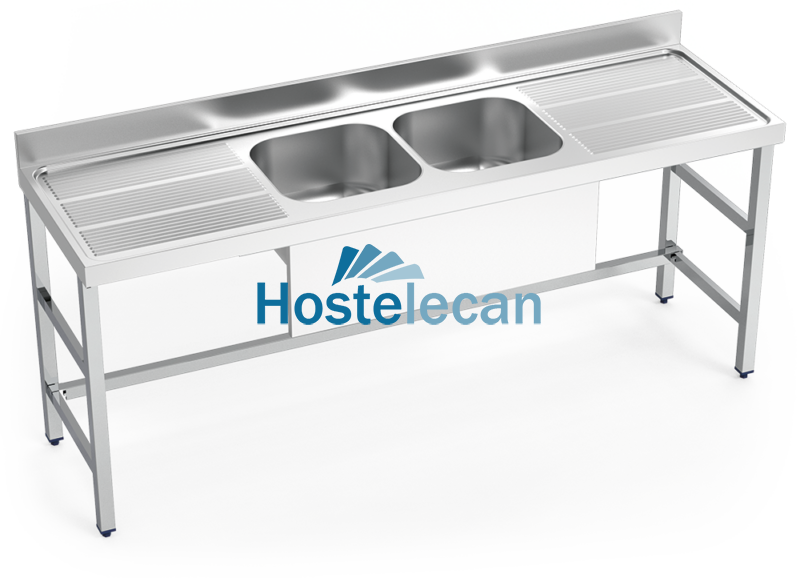 P056044.png Fregadero con soporte 2C,2E 2000x700x850 mm.