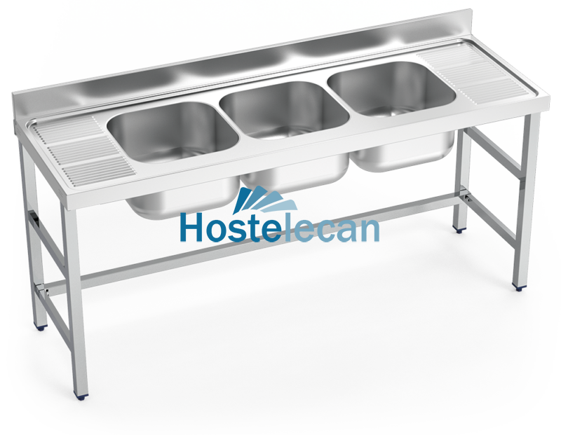 P056050.png Fregadero con soporte 3C,2E 1800x700x850 mm.