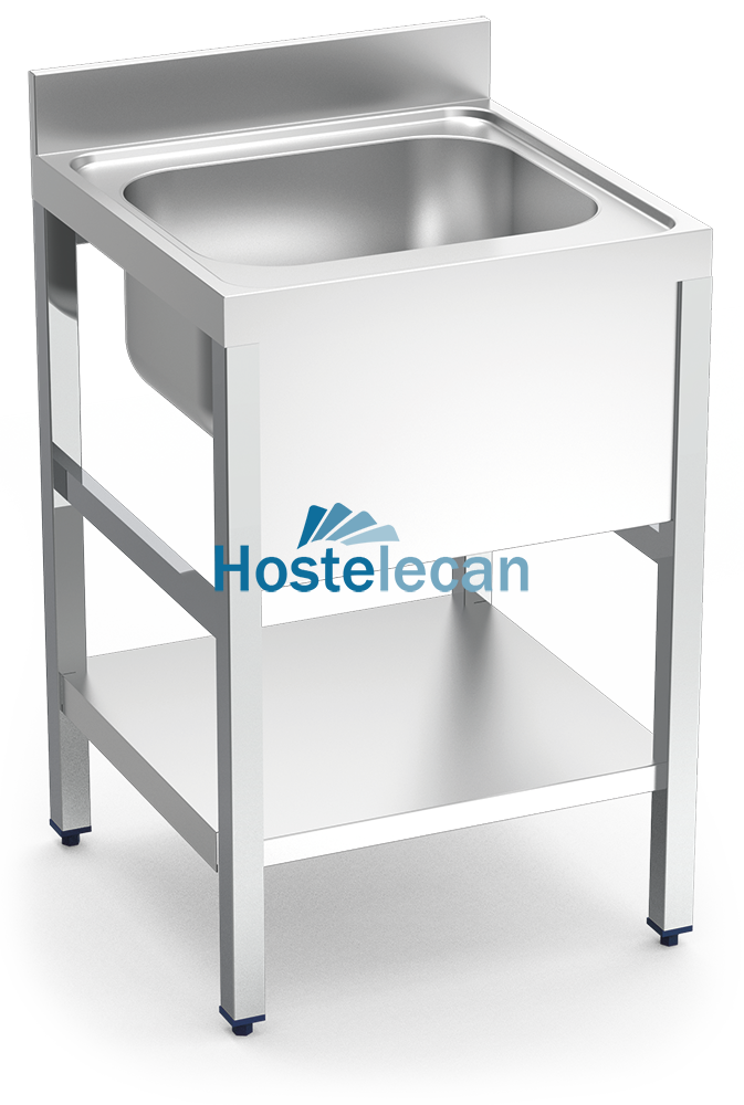 P056202.png Fregadero c/soporte c/entre.1C 700x700x850 mm.