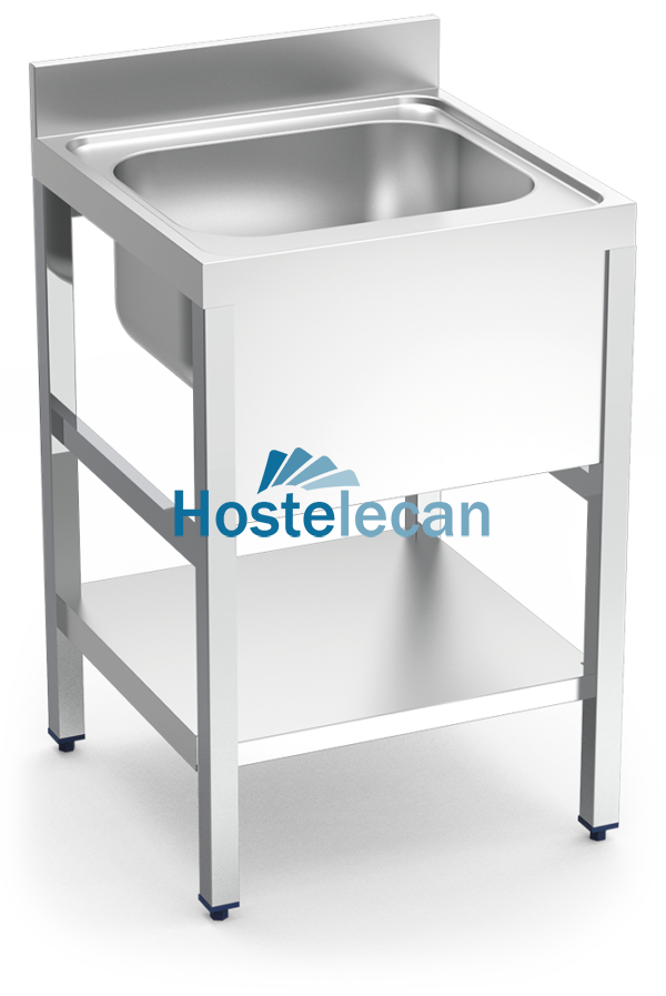 Fregadero c/soporte c/entre.1C 800x700x850 mm.