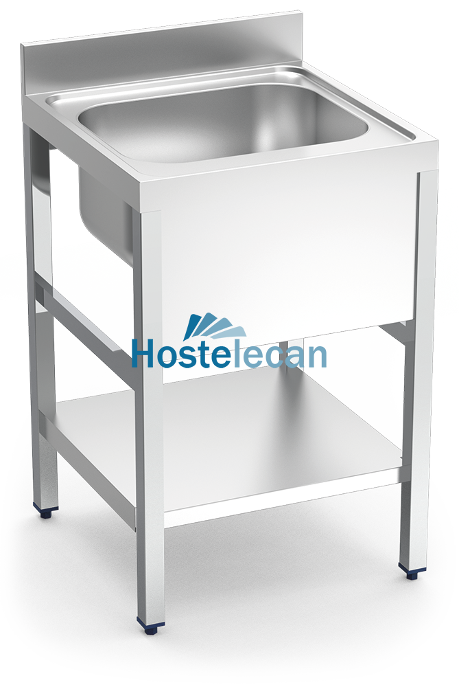 Fregadero c/soporte c/entre.1C 800x700x850 mm.