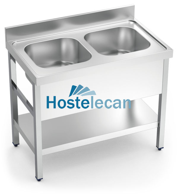 Fregadero c/soporte c/entre.2C 1200x700x850 mm.