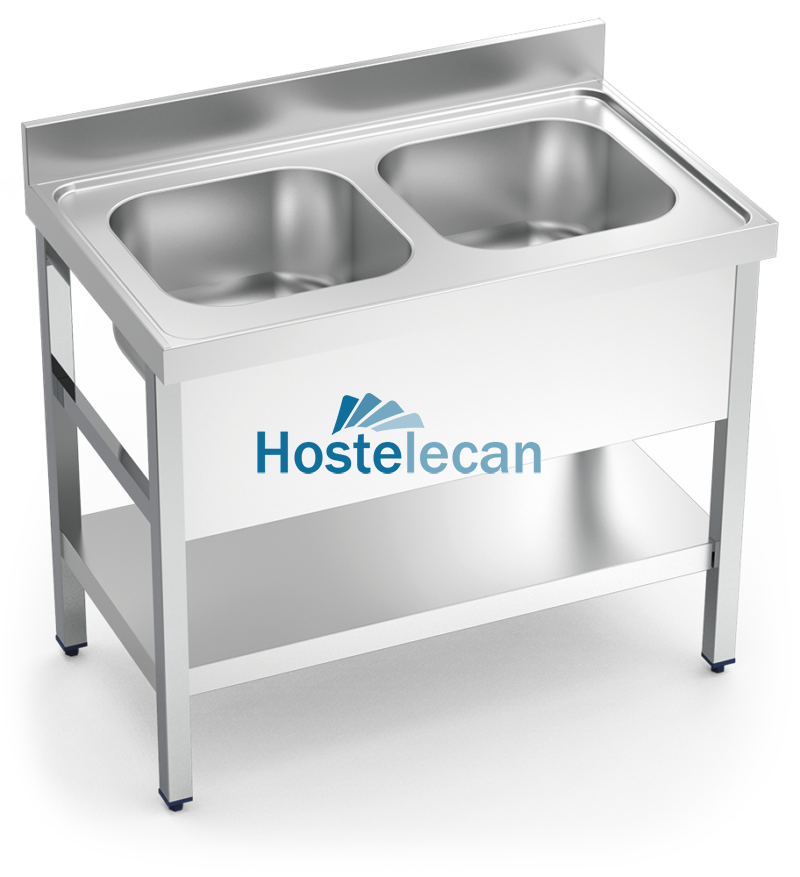 Fregadero c/soporte c/entre.2C 1200x700x850 mm.