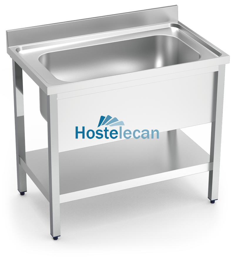 Fregadero c/soporte c/entre.1C 1000x700x850 mm.
