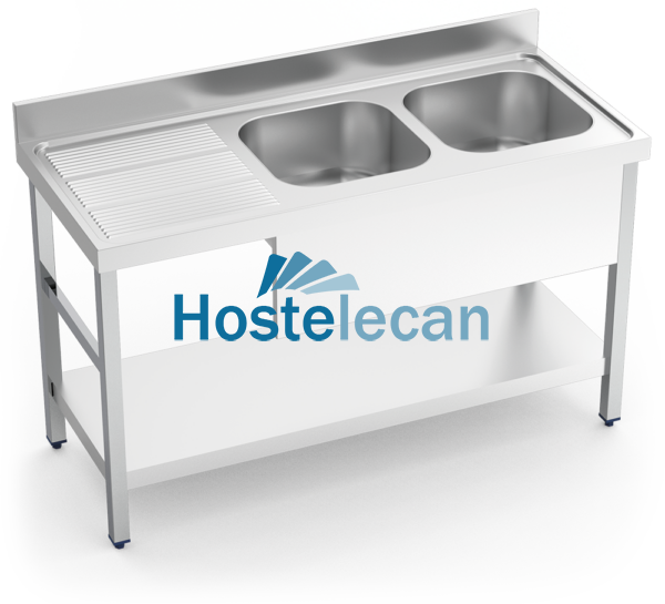 Fregadero c/soporte c/entre.2C,EI 2000x700x850 mm.