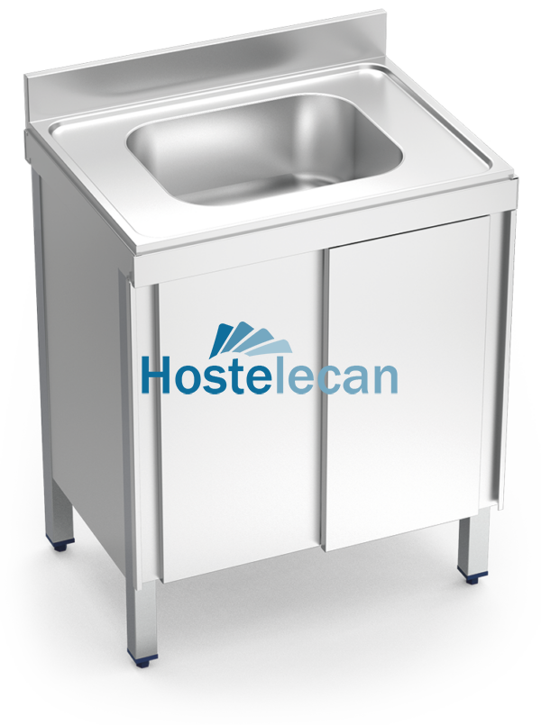 Fregadero c/ptas.correderas 1C 800x700x850 mm.