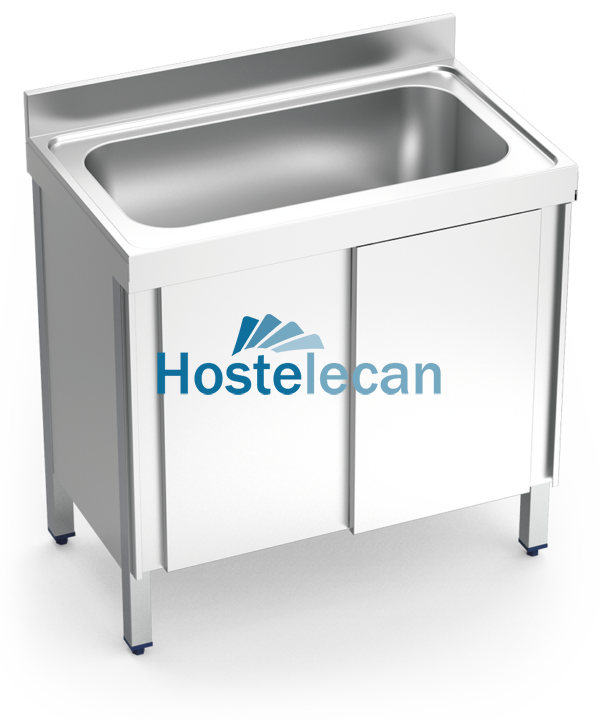 Fregadero c/ptas.correderas 1C 1000x700x850 mm.