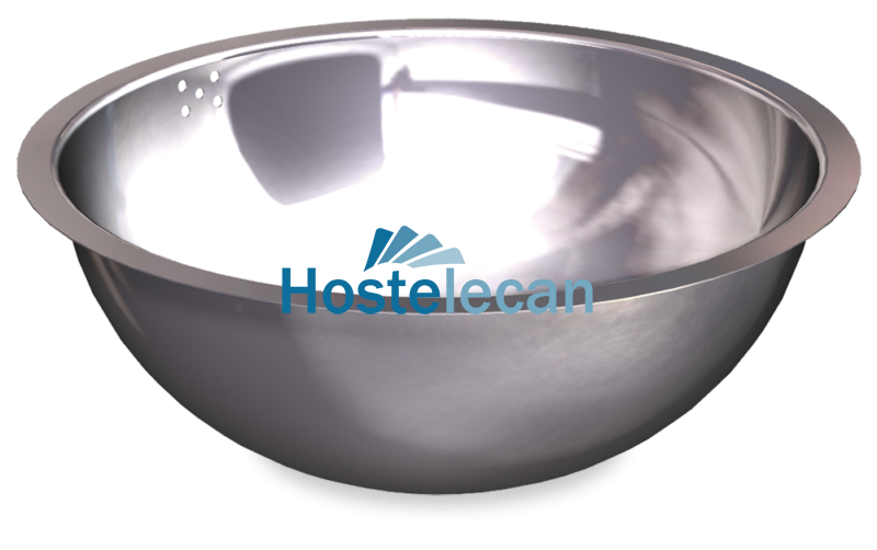 Fregadero soldado a mesa de ø260x130 mm.