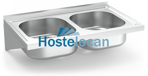 Fregadero colgante c/cartelas 2C 800x500x205 mm.