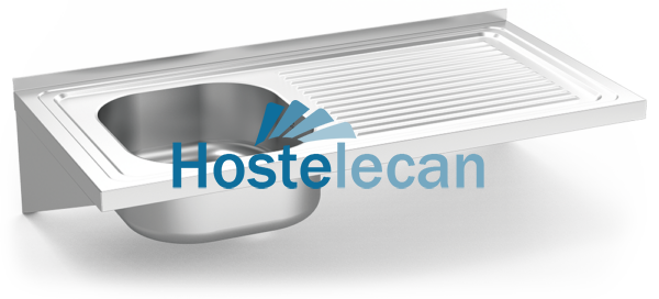 Fregadero colg. c/cartelas 1C,ED 800x500x205 mm.