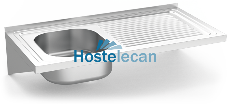 Fregadero colg. c/cartelas 1C,ED 1000x500x205 mm.