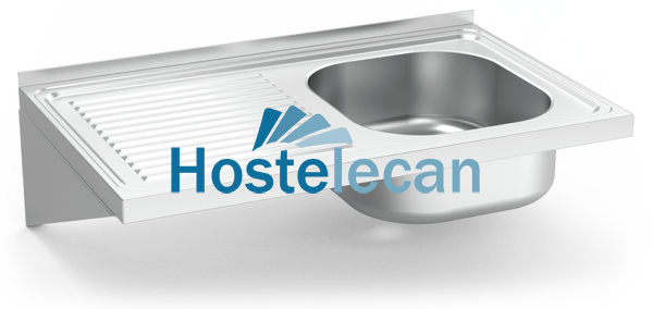 Fregadero colg. c/cartelas 1C,EI 1000x500x205 mm.