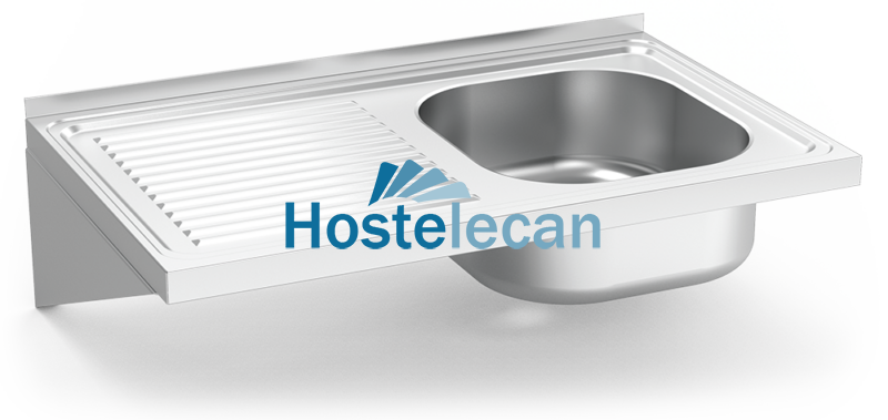 Fregadero colg. c/cartelas 1C,EI 1000x500x205 mm.