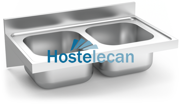 Fregadero colg. c/cartelas 2C 1000x600x275 mm.