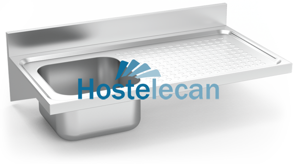 Fregadero colg. c/cartelas 1C,ED 1000x550x215 mm.