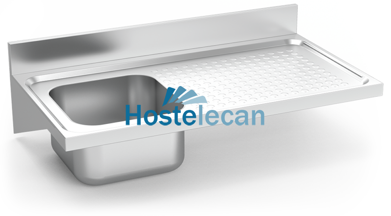 Fregadero colg. c/cartelas 1C,ED 1000x550x215 mm.