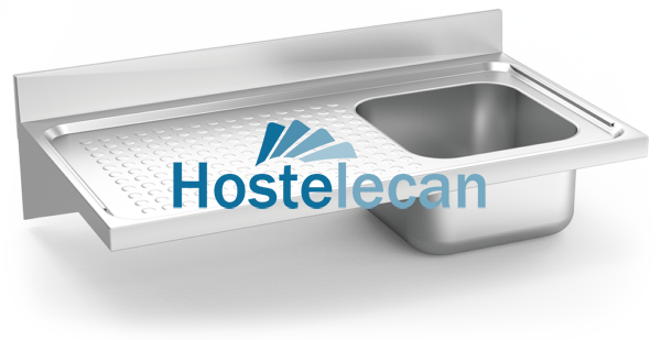 Fregadero colg. c/cartelas 1C,EI 1000x550x215 mm.