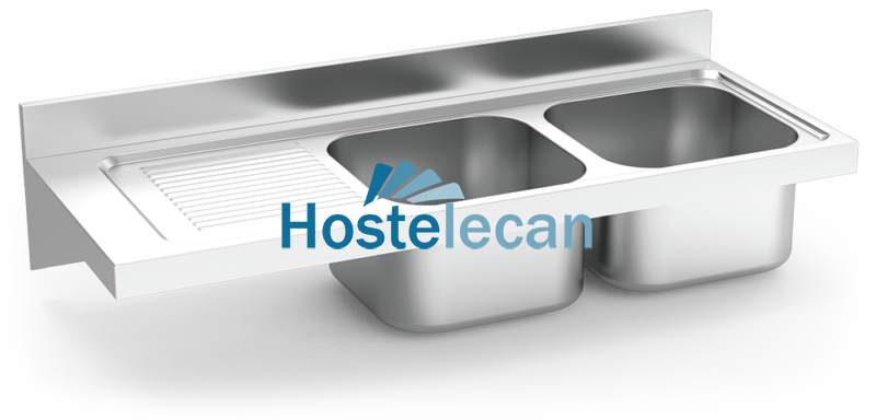 P057808.png Fregadero colg. c/cartelas 2C,EI 1400x550x215 mm.