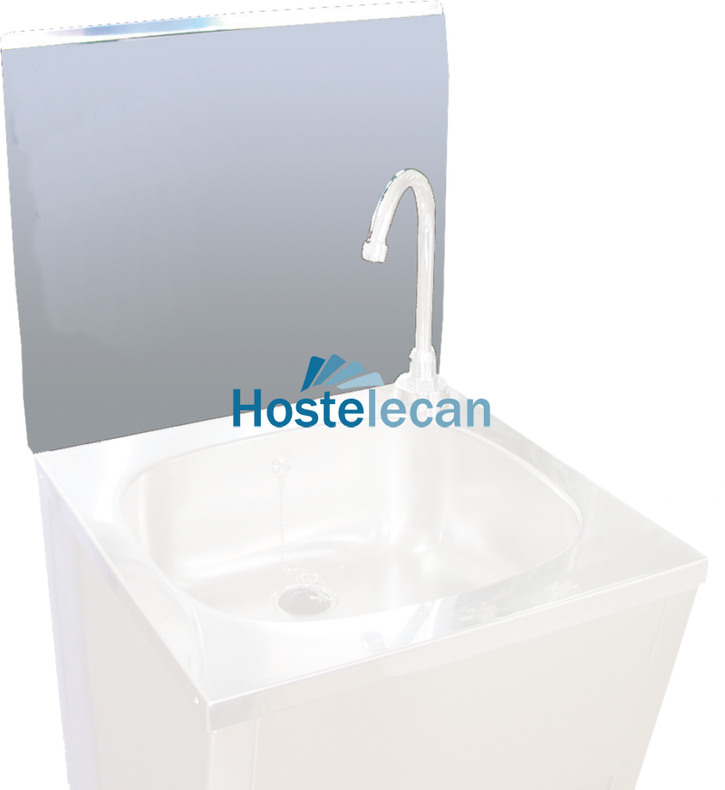 Peto postizo liso bajo para acoplar a lavamanos de 450 mm.