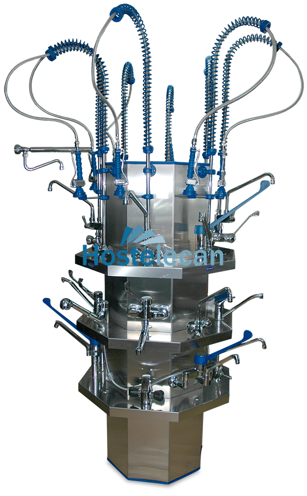 P064402.png Expositor central de grifería con tres estantes de ø1690x2300 mm.