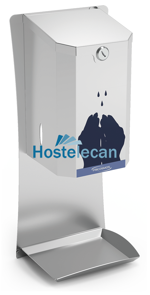 Dispensador acero inox de gel hidroalcohólico de pared