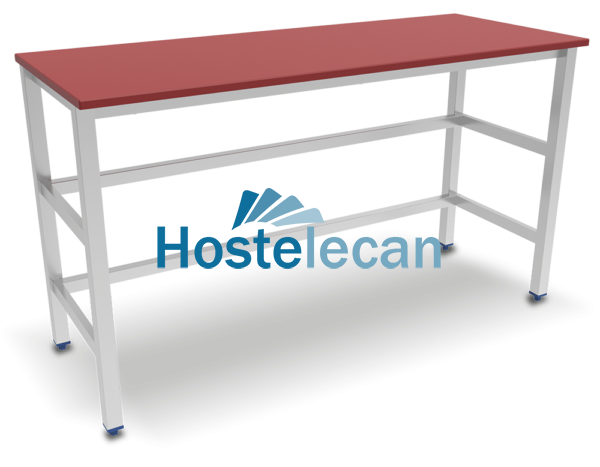 Mesa central encimera fb.roja s/ent.2000x500x870