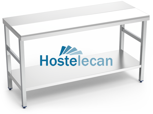 Mesa prepar.central fb.blanca c/ent.2000x800x850