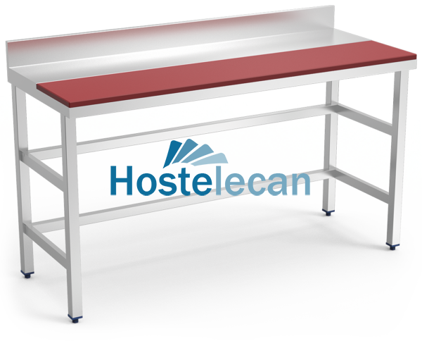 Mesa prepar.mural fb.roja s/ent.2000x800x850 mm.