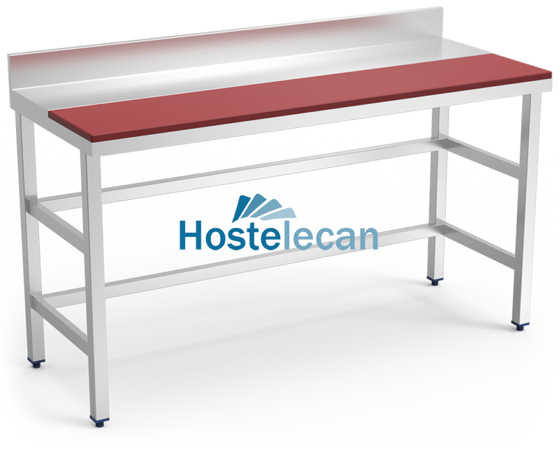 Mesa prepar.mural fb.roja s/ent.1000x600x850 mm.