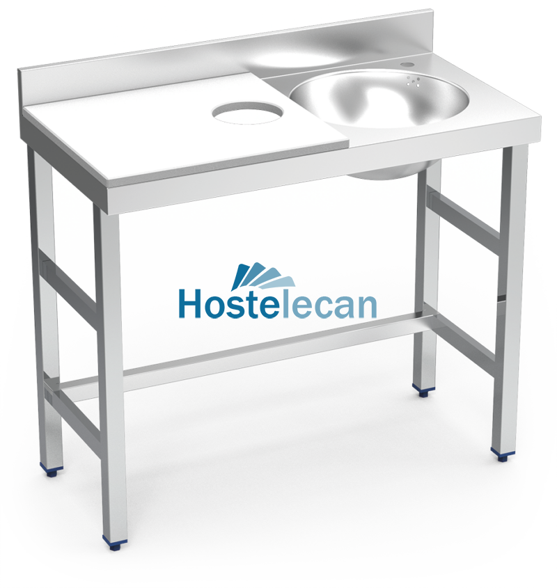 Mesa preparación y lavado fb bl cubeta dcha. 1000x500x850