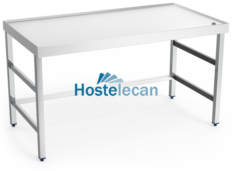 Mesa central c/reborde,desagüe,s/ent.2000x800x850