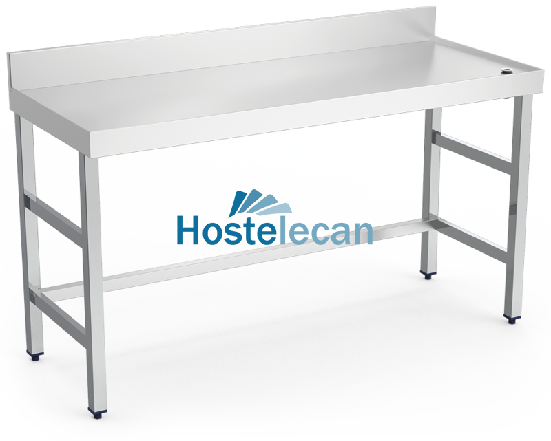 Mesa mural c/reborde,desagüe,s/ent.1000x600x850