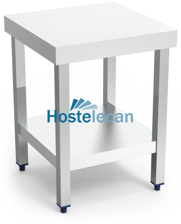 Mesa central c/entrepaño 505x505x653 mm.