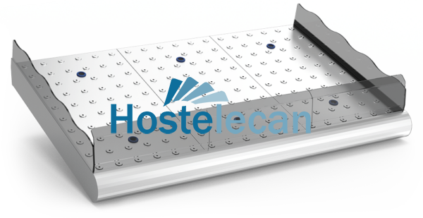 Mostrador de pescadería sobre obra de 1465x950x270