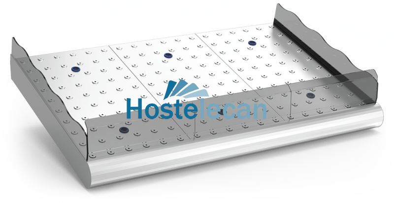 Mostrador de pescadería sobre obra de 1465x950x270