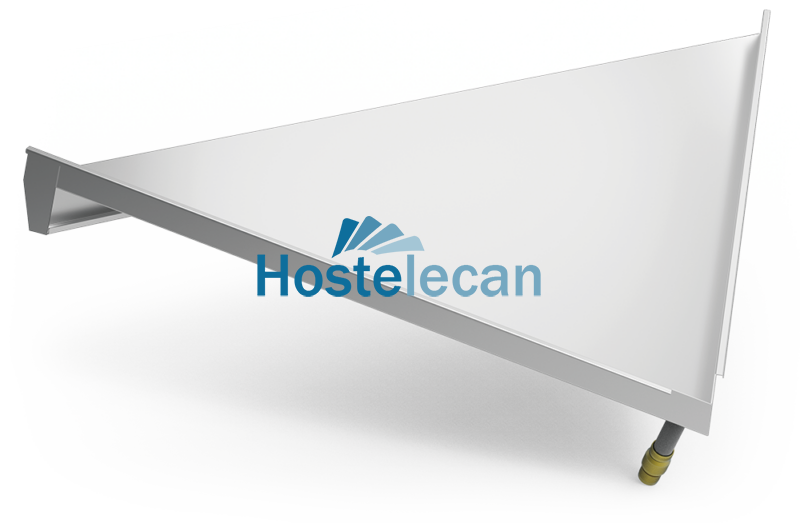 Escuadra interior para mostrador 1230x870x118 mm.