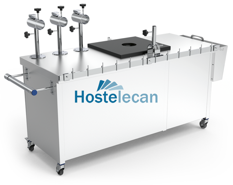 Punto de venta portátil de jamones 1815x645x1150 mm