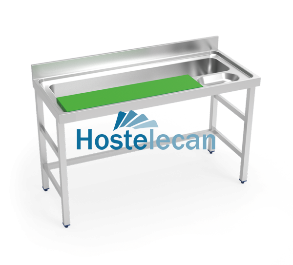 Mesa mural preparación de verduras s/entrepaño 1400x600x850 mm.