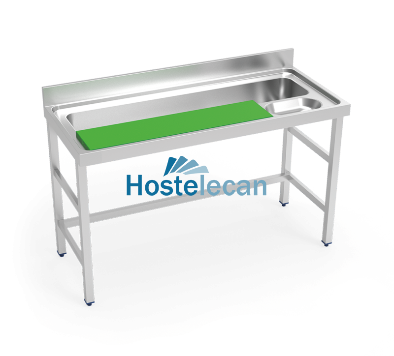 P075602.png Mesa mural preparación de verduras s/entrepaño 1400x600x850 mm.