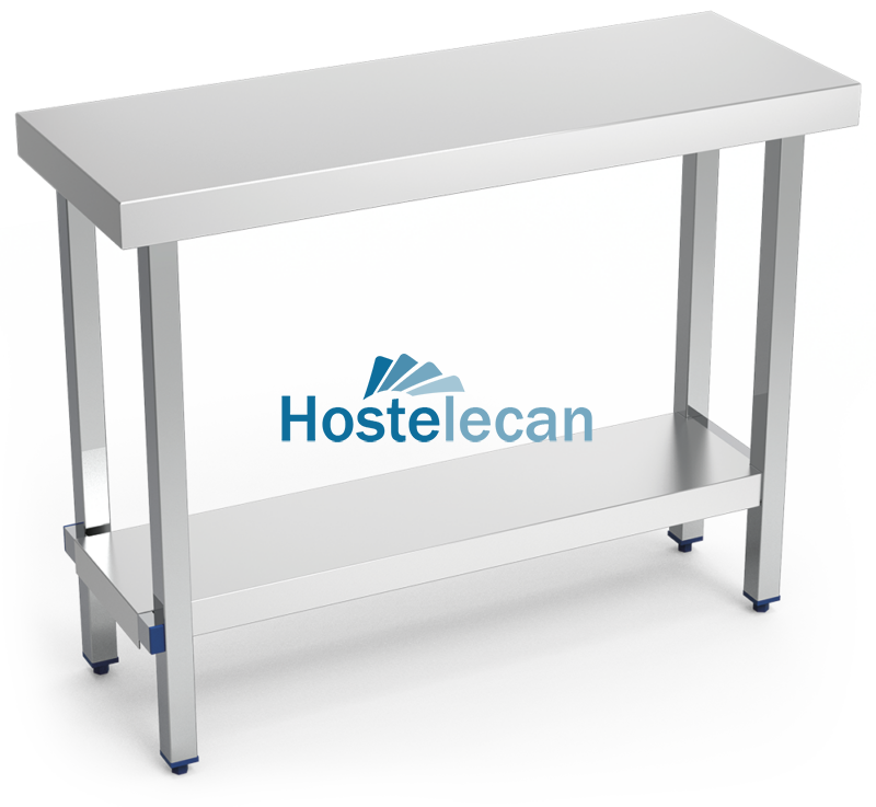 Mesa central plegable c/entrepaño 1100x400x63/860 mm.