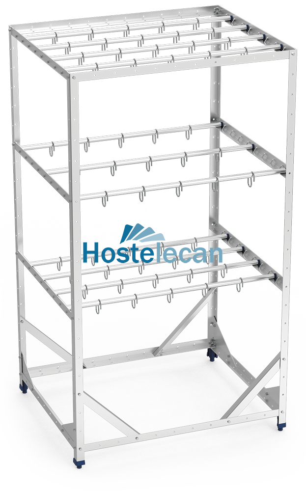 Palet para jamones 3 niveles 1153x953x2033 mm.