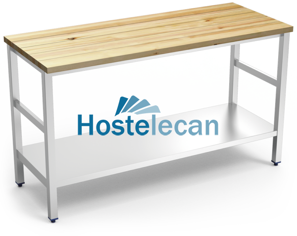 P076808.png Isla de cocina inox con encimera de madera 1500x600x880 mm